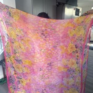 Pink multicolor punjabi dupatta